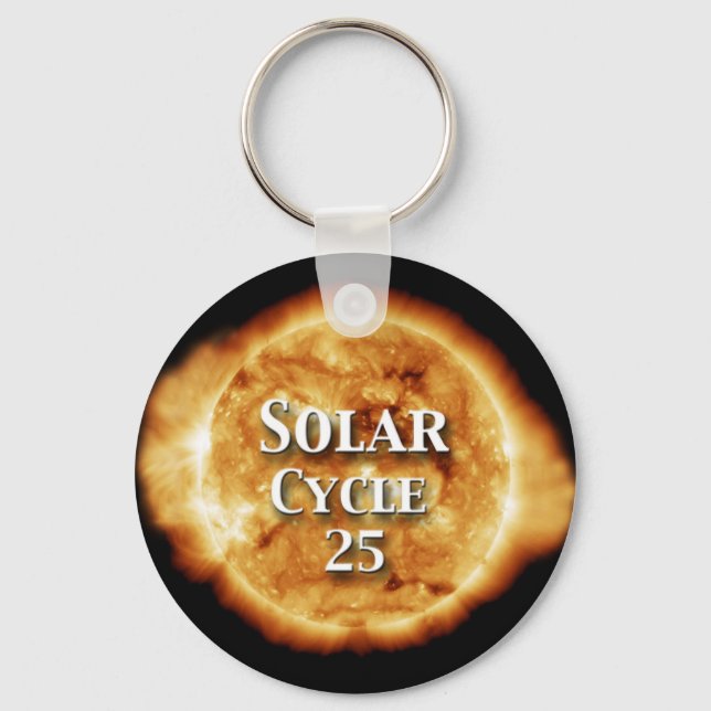 Porte-clés Solaire Cycle 25 Soleil actif (Recto)
