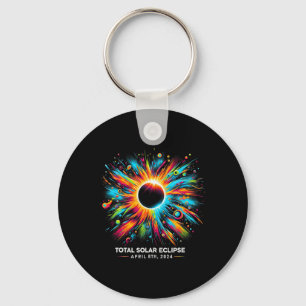 Porte-clés Solar Eclipse 2024 04.08.24 Eclipse Hommes Femmes 