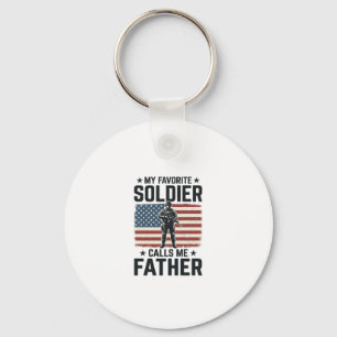 Porte-clés Soldat Patriotique Père Chemise Vintage Vector Des