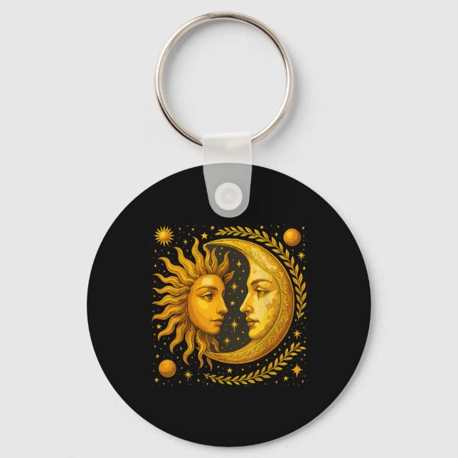 Porte-clés Soleil Céleste Et Lune (Recto)