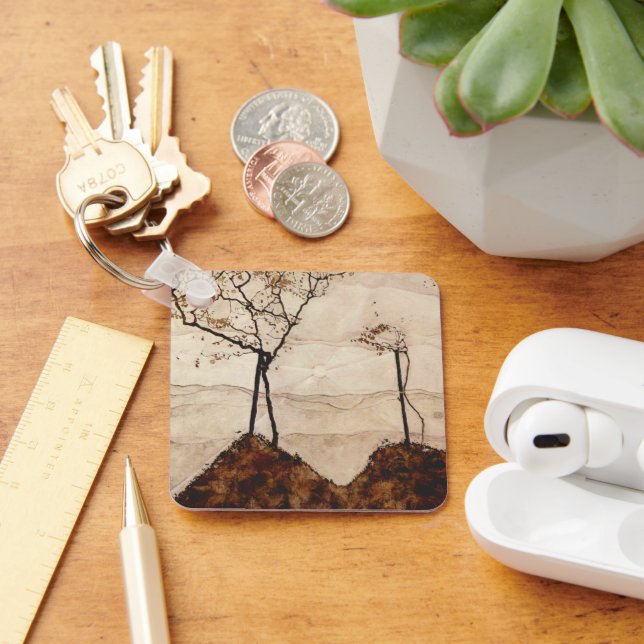 Porte-clés Soleil d'automne et arbres par Egon Schiele, Art V (Bureau)