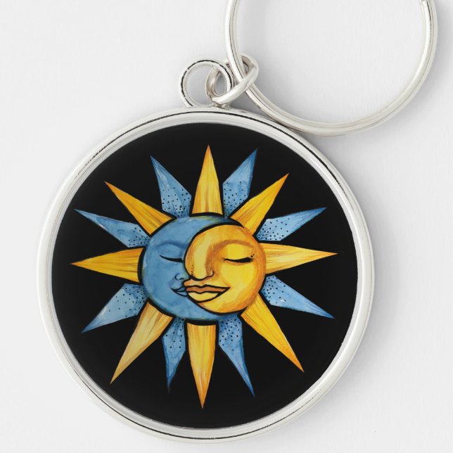 Porte-clés Soleil et Lune (Devant)