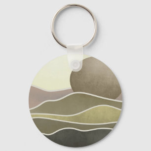 Porte-clés Soleil et montagnes
