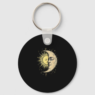 Porte-clés Soleil Mystique Boho Et Lune Esthétique Vintage