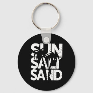 Porte-clés Soleil Sel Sable Palmier Hawaï Plage Été Vacances