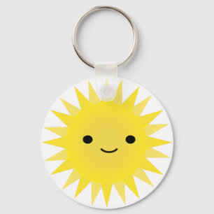 Porte-clés Soleil souriant Cute Kawaii