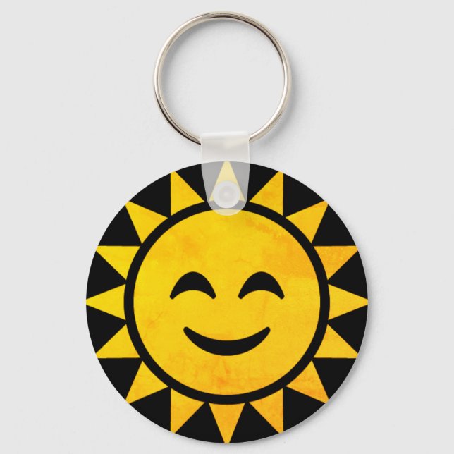 Porte-clés Soleil souriant Emoji (Recto)
