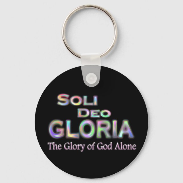 Porte-clés Soli Deo Gloria - arc-en-ciel (Recto)