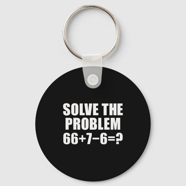 Porte-clés Solve The Problem 67 Meme Six Seven Elementary Mat (Recto)