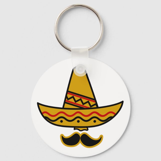 Porte-clés Sombrero and Moustache Keychain (Recto)