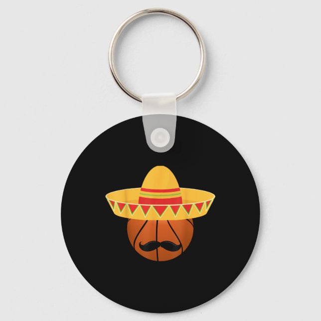Porte-clés Sombrero De Basket Pour Cinco De Mayo Fiesta Celeb (Recto)