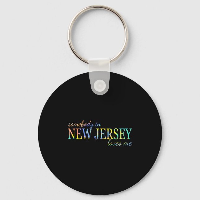 Porte-clés Somebody In New Jersey Loves Me Someone In Nj Souv (Recto)