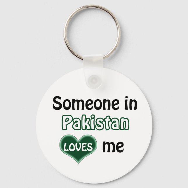 Porte-clés Someone au Pakistan Loves-moi (Recto)