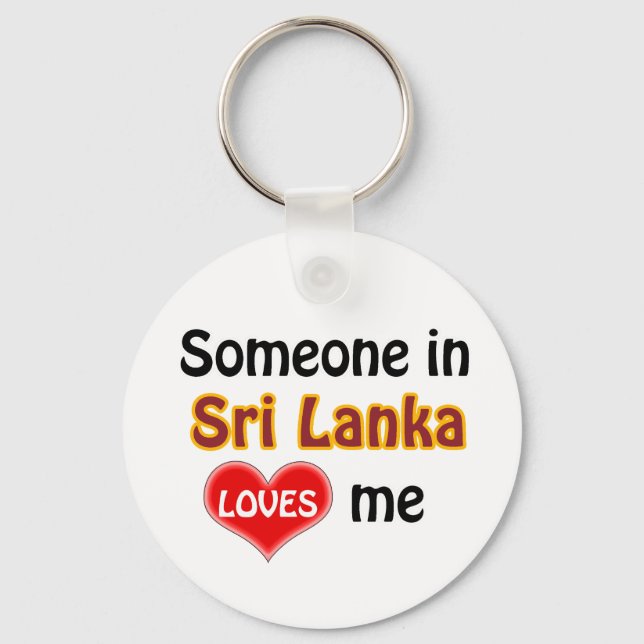 Porte-clés Someone au Sri Lanka Loves-moi (Recto)