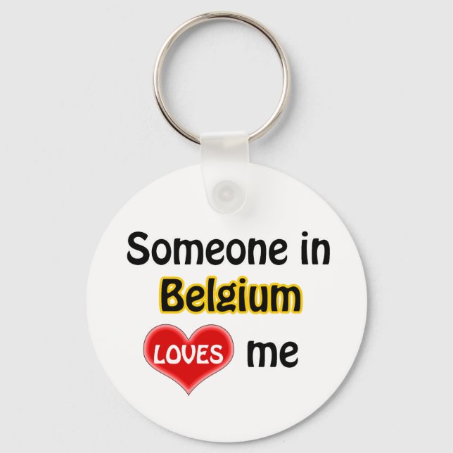 Porte-clés Someone in Belgium Loves me (Recto)