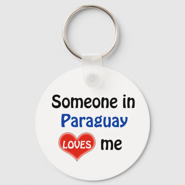 Porte-clés Someone in Paraguay Loves me (Recto)