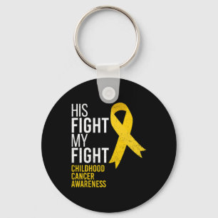Porte-clés Son combat est Ma lutte contre le cancer de l'enfa