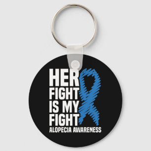 Porte-clés Son combat est mon combat Blue Ribbon Alopecia