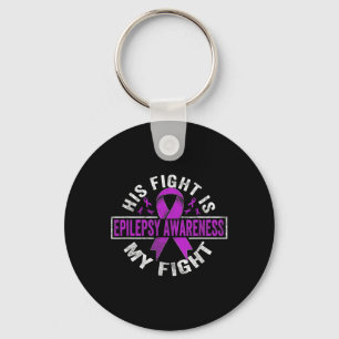 Porte-clés Son combat est mon combat Epilepsie Awareness 3