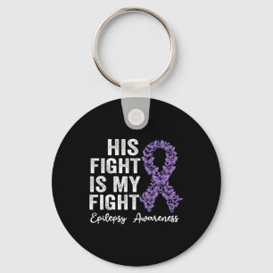 Porte-clés Son combat est mon combat Epilepsy guerrier épilep