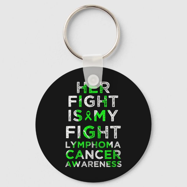 Porte-clés Son combat est mon combat Lymphome Acteur du cance (Recto)
