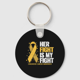 Porte-clés Son combat est mon combat pour le cancer infantile
