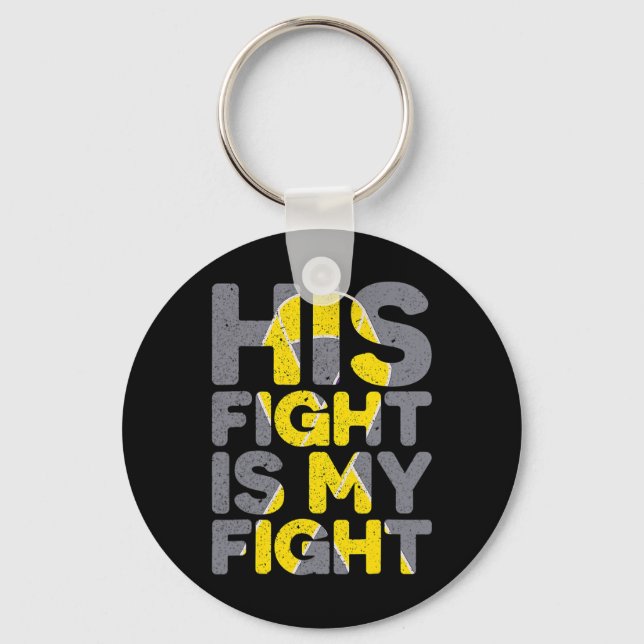 Porte-clés Son combat est mon combat T-shirt de sensibilisati (Recto)