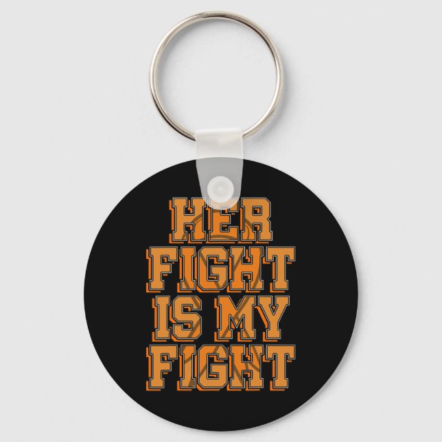 Porte-clés Son Combat Est Mon Crps De Combat Rsd Sensibilisat (Recto)