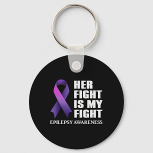 Porte-clés Son combat est My Fight Epilepsy Awareness Support