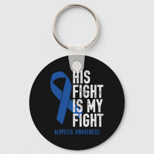 Porte-clés Son combat My Fight Family Support Alopecia Areata