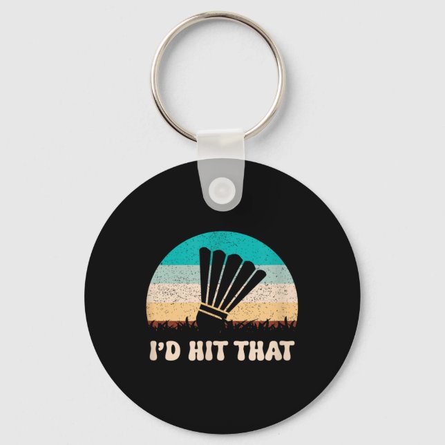 Porte-clés Son Dans Mon Volant de badminton Adn Racket Badmin (Recto)