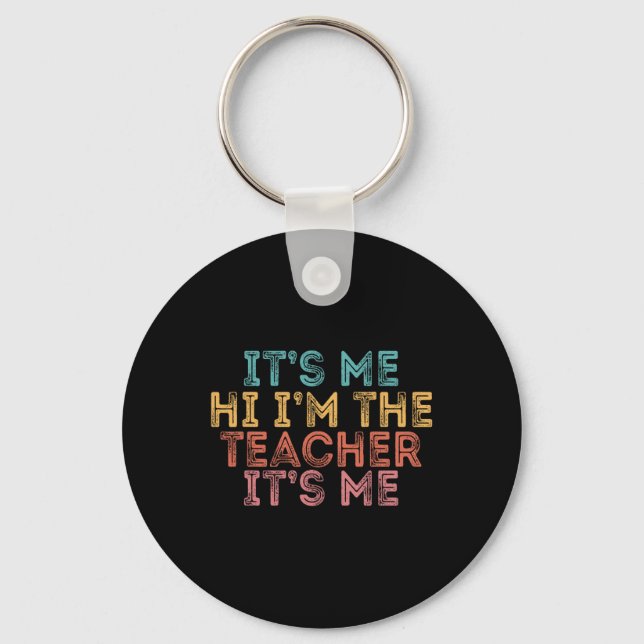 Porte-clés Son Me Hi Im L’enseignant It’s Me1 (Recto)