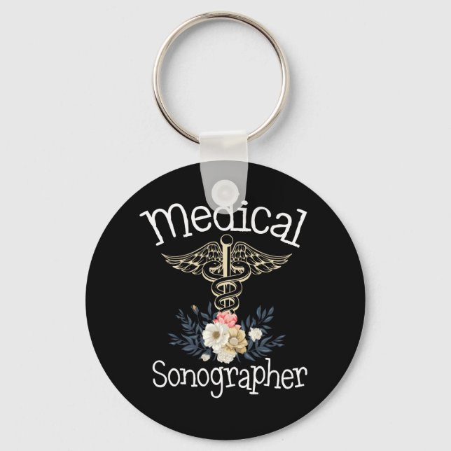 Porte-clés Sonographe Médicale mignon Sonographie Cadeau (Recto)