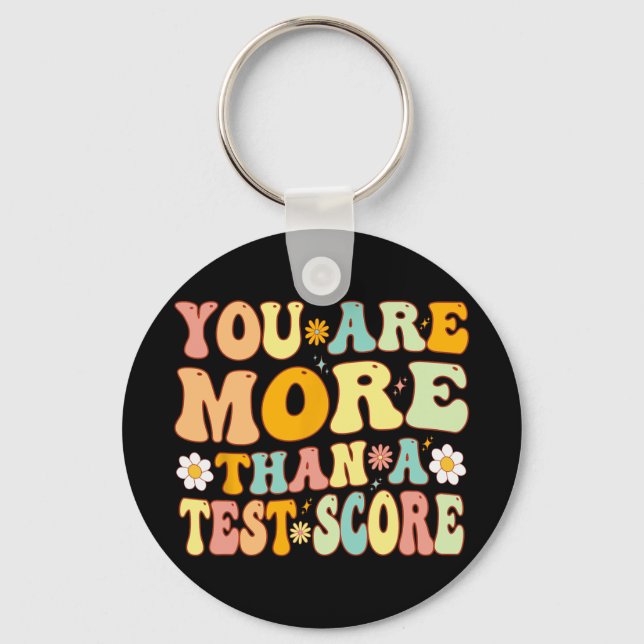 Porte-clés Sont Plus Qu'Un Test Score Enseignant Super Test (Recto)