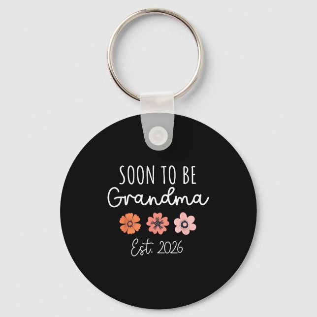 Porte-clés Soon To Be Grandma 2026 Pregnancy Announcement Gra (Recto)