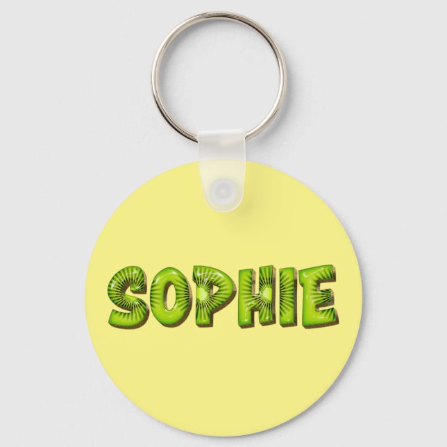 Porte-clés Sophie Name Kiwi Design (Recto)