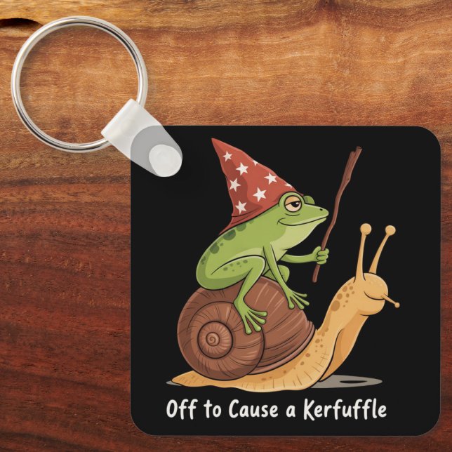 Porte-clés Sorcier Grenouille Fantaisiste Partant pour Causer (Recto)