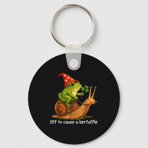 Porte-clés Sorcier grenouille fantaisiste partant pour causer