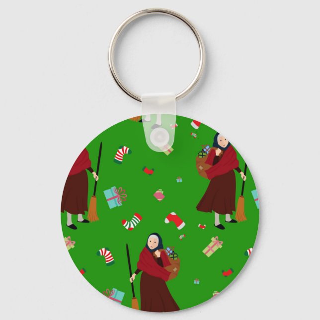 Porte-clés sorcière de noël Befana (Recto)