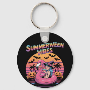Porte-clés Sorcière des vibrations de Summerween Flamant rose