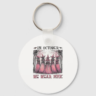 Porte-clés Sorcière En Octobre Nous Portons Nk Cancer Du Sein