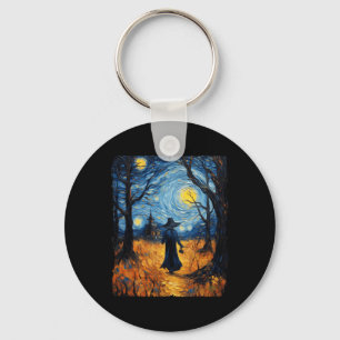 Porte-clés Sorcière Halloween Starry Night Van Gogh Costume A