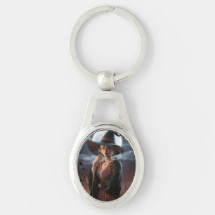 Porte-clés Sorcière Lune Dessous de verre esthétique