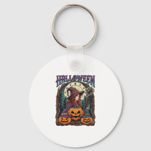 Porte-clés Sorcières d'Halloween Citrouilles Phases de la Lun
