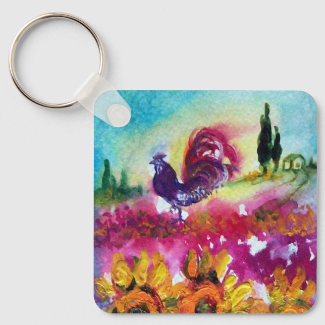 PORTE-CLÉS SOUFFLE ET ROOSTER NOIR (Recto)
