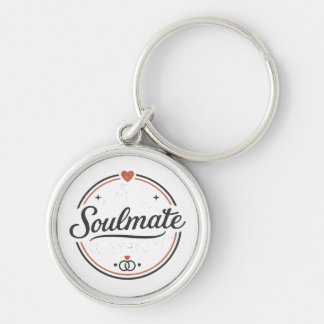 Porte-clés Soulmate Retro Love Minimal(Light) Couple Matching