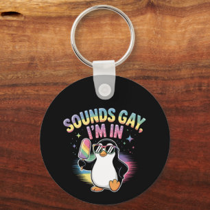 Porte-clés Sounds Gay I'm In Pride Moth Design - Penguin
