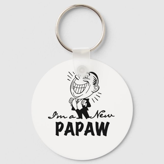 Porte-clés Souriant de nouveaux t-shirts et cadeaux Papaw (Recto)