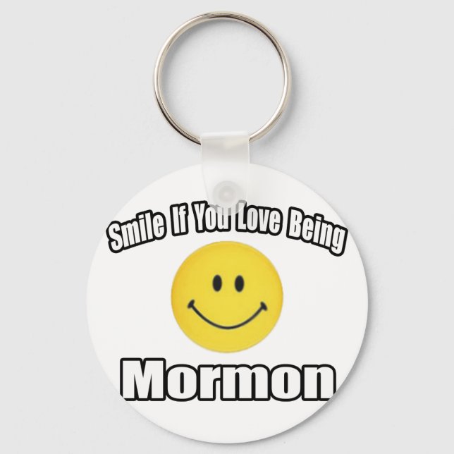 Porte-clés Souriez Si Vous Aimez Être Mormon (Recto)
