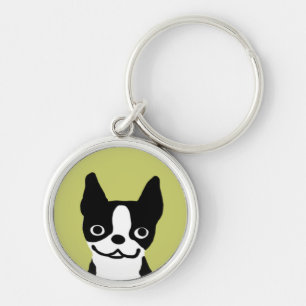 Porte-clés Sourire de Terrier de Boston